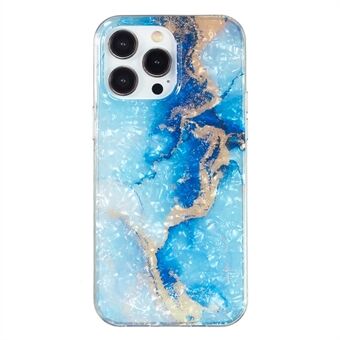 Voor iPhone 13 Pro Max 6.7 inch Case Anti-Drop Telefoon Guard IMD Marmeren Bloem Shell Patroon TPU Telefoon Cover