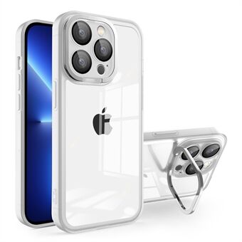 Voor iPhone 13 Pro Max 6,7 inch TPU-telefoonhoes Galvaniseren PC-standaard Telefoonhoes met lensbeschermer