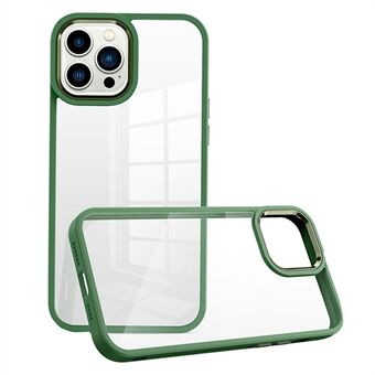 Voor iPhone 13 Pro Max Hybrid Clear Case PC + TPU metalen lensframe beschermende telefoonhoes