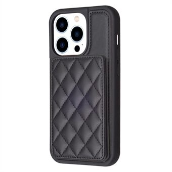 BF25 met leer gecoate TPU-hoes voor iPhone 13 Pro Max 6,7 inch kaartsleuven standaard telefoon Scratch