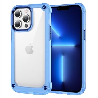 Voor iPhone 13 Pro Max 6,7 inch pc + TPU Clear Phone Case Alloy Lens Frame Shockproof Cover