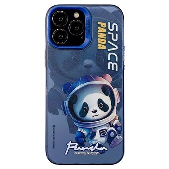 Voor iPhone 13 Pro Max 6,7 inch PC+TPU Panda Astronaut Kleurrijk Patroon Afdrukken Anti-drop Telefoonhoesje