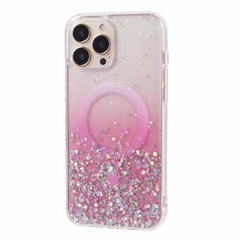 JTW Series Voor iPhone 13 Pro Max 6.7 inch TPU+Acryl Hoes Compatibel met MagSafe Glitter Epoxy Anti-Val Telefoonhoes