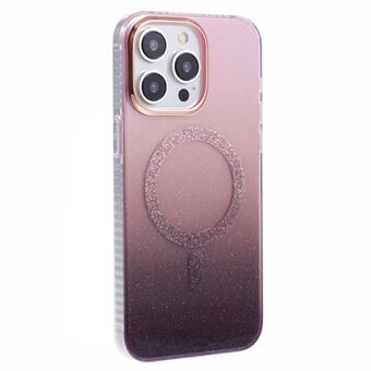 Voor iPhone 13 Pro Max 6.7 inch Hoes Glitter IMD TPU+Acryl Telefoonhoesje Compatibel met MagSafe