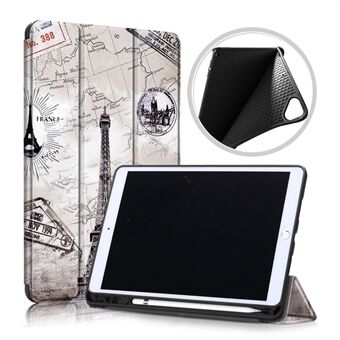 Gedessineerde bedrukte lederen Tri-fold- Stand Smart tablet hoes met balpen voor Apple iPad 10.2 (2021) / (2020) / (2019)