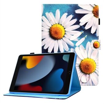 Voor iPad 10.2 (2021) / (2020) / (2019) / Pro 10,5-inch (2017) / Air 10,5-inch (2019) Patroonprint Stiksels PU-leer Magnetische hoes Kaartsleuven Stand Beschermhoes