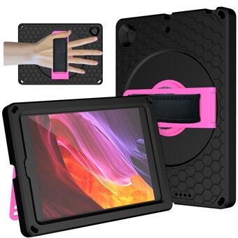 Voor iPad 10.2 (2021)/(2020)/(2019) Rotary Kickstand Handriem EVA + PC Case Anti-drop Tablet Cover met Schouderriem