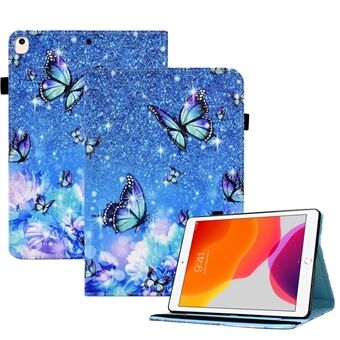 Voor iPad 10.2 (2021) / (2020) / (2019) Patroondruk Tablet Case PU Leather Stand Elastische Band Beschermhoes