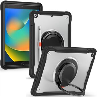 Voor iPad 10.2 (2019) / (2020) / (2021) PC+TPU Tablet Case Handgreep Draaibare Kickstand Cover