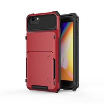 Flip Card Holder TPU+PC Hybrid Protector Cover for iPhone 7 / iPhone 8 / iPhone SE 2020/2022