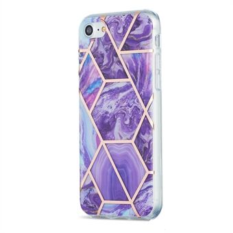 Marble Pattern Electroplating IMD 2.0mm TPU Phone Cover for iPhone SE (2020)/SE (2022)/iPhone 8/7 4.7 inch