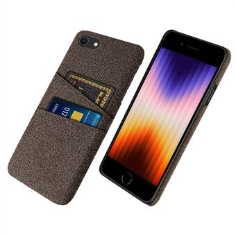 For iPhone SE (2022)/SE (2020)/7 4.7 inch/8 4.7 inch Cloth Texture Phone Cover Anti-scratch Cloth Coated Hard PC Cover