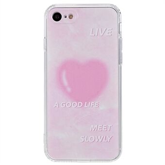 For iPhone SE (2022)/SE (2020)/8/7 Pattern Printing TPU Back Case Straight Edge Precise Cutouts Cover Shell