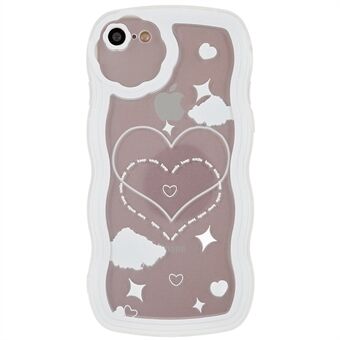 Voor iPhone 7/8 4.7 inch/SE (2020)/SE (2022) Golvende Edge Glanzend patroon bedrukt Soft TPU Telefoon Case Achterkant