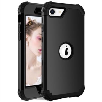 Voor iPhone 7/8/SE (2020)/SE (2022) 3-in-1 Mobiele Telefoon Case Fall Proof Silicone + PC Verdikte Hoek Hybrid Cover