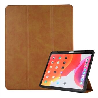 Voor iPad Pro 11-inch (2021) / (2020) / (2018) / iPad Air (2020) / (2022) Textuur PU-leer Pensleuf Hoesje Driebladige Stand Auto Wake / Sleep Tablet Shell Cover