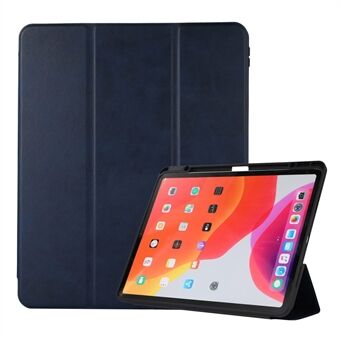 Voor iPad Pro 11-inch (2021) / (2020) / (2018) / iPad Air (2020) / (2022) Textuur PU-leer Pensleuf Hoesje Driebladige Stand Auto Wake / Sleep Tablet Shell Cover