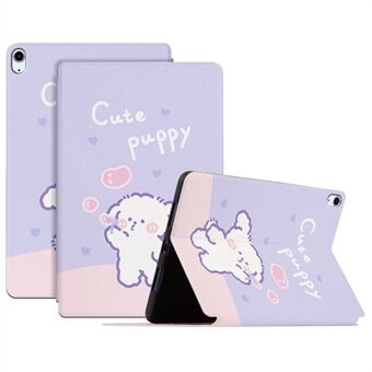 Voor iPad Air (2022)/(2020) Scratch Case met Stand Auto Wake/Sleep Tablet Case Cartoon Patroon Gedrukt PU Lederen Cover