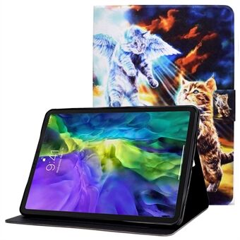 Voor iPad Pro 11-inch (2018) / (2020) / Air (2020) / (2022) PU-lederen Stand Cover Patroon Afdrukken Kaartsleuven Magnetische sluiting Beschermhoes