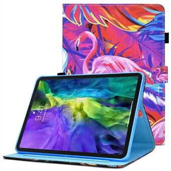 Voor iPad Pro 11-inch (2018) / (2020) / Air (2020) / (2022) Patroonafdruk Tablethoes Gestikt PU-leer Kaartsleuven Stand met potloodhouder