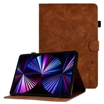 Voor iPad Pro 11-inch (2018) / (2020) / (2021) / iPad Air (2020) / (2022) Anti-val schokbestendig hoesje Effen kleur leer Folio Flip Cover patroon bedrukt Tablet Stand Case met kaartsleuven