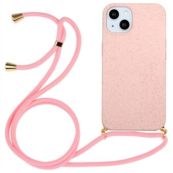 Zachte TPU + Tarwestro Hybride Hoes voor iPhone 14 6.1 inch, Valbestendige Telefoonhoes met Verstelbaar Lanyard