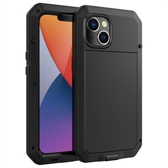 Voor iPhone 14 6.1 inch Schokbestendige Full Body Bescherming Telefoon Case Hybrid Cover met Gehard Glas Screen Protector: