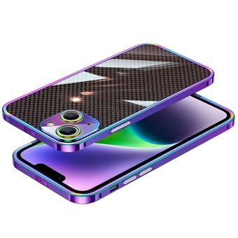 Metalen lensbeschermer Steel voor iPhone 14, koolstofvezel aramidevezel achterplaat beschermende telefoonhoes