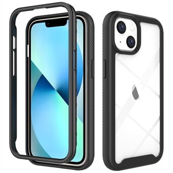 Voor iPhone 14 6.1 inch Clear Case Hard Acryl + PC Back Soft TPU Bumper Frame Schokbestendig Anti-Drop Beschermende Telefoon Cover: