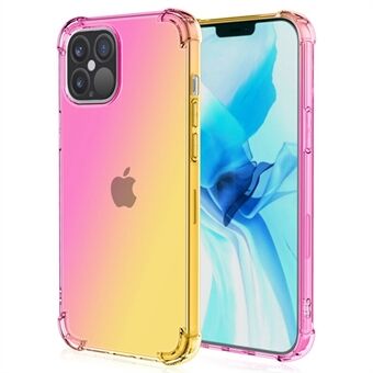 Voor iPhone 14 6.1 inch Gradiënt Ontwerp Anti-valbescherming TPU Zachte Edge Bumper met Versterkte Hoeken Mobiele Telefoon Cover