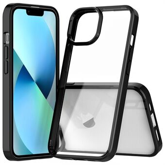 TPU-bumper acryl achterkant voor iPhone 14 6,1 inch, transparant schokbestendig hoesje voor mobiele telefoon