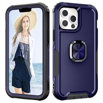 Voor iPhone 14 6,1 inch valbestendige TPU + pc hybride telefoonhoes Beschermende achterkant met standaard: