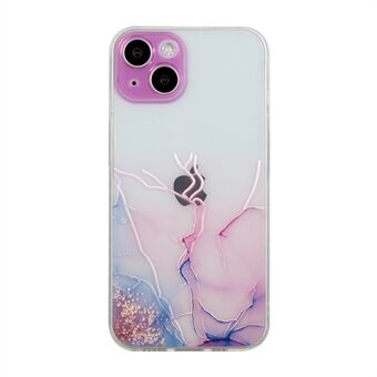 Embossing Marble Pattern Case voor iPhone 14 6,1 inch, Schokbestendig Slijtvaste TPU Mobiele Telefoon Cover