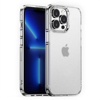 Voor iPhone 14 6.1 inch Anti- Scratch Slim Case PC + TPU Hybrid Matte Doorschijnende Shell Schokbestendige Telefoon Cover