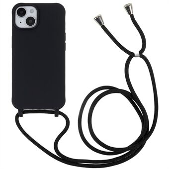 Voor iPhone 14 6,1 inch Geïntegreerde zachte TPU-hoes Drop-proof beschermhoes met draagkoord