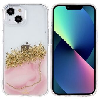 DFANS Starlight Shining Series Telefoon Case voor iPhone 14 6.1 inch Glitter Versierd Beschermhoes PC + TPU Hybrid Anti- Scratch Cover