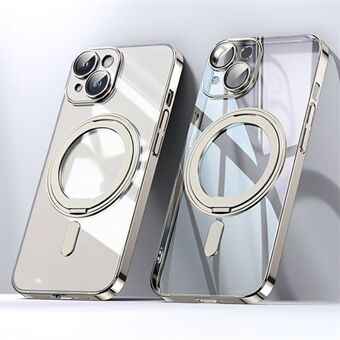 Voor iPhone 14 Hoes Compatibel met MagSafe PC+TPU Standaard Electroplating Telefoonhoes