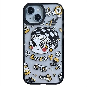 Voor iPhone 14 Schokbestendige Acryl Harde Telefoonhoes Lucky Girl