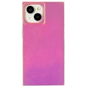 Voor iPhone 14 Hoes Frosted Laser TPU Telefoonhoes Vierkant Ontwerp