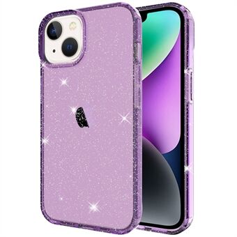 GW18 Voor iPhone 14 Transparant Glitter Poeder Anti- Scratch Soft TPU Case Telefoon Back Cover