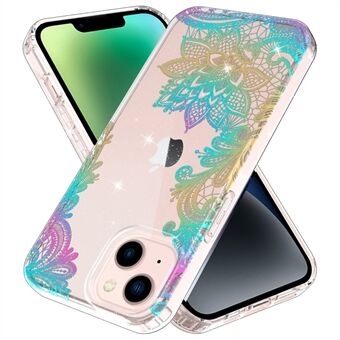 GW18 PC + TPU hybride hoes voor iPhone 14, schokbestendige, verdikte telefoonhoes met laserpatroon