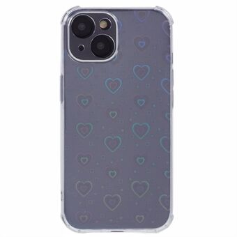 Voor iPhone 14 Hoesje Transparant TPU Schokbestendige Telefoonhoes met Schattig Papier