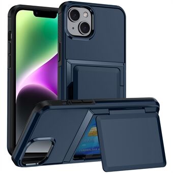 Voor iPhone 14 Hoesjes Kaartsleuf TPU+PC Kickstand Telefoonhoesje