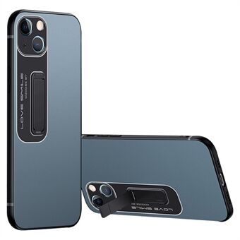 Voor iPhone 14 Drop-proof Slim Matte Phone Case Soft TPU + Hard PC Beschermende mobiele telefoonhoes met verborgen standaard