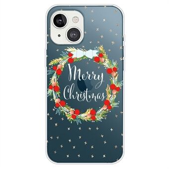 Voor iPhone 14 Christmas Pattern Printing Phone Case Soft TPU Shockproof Protective Back Cover