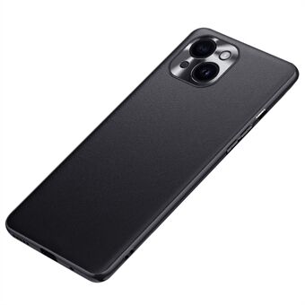 Telefoonhoesje voor iPhone 14, ontwerp met metalen lens Schokbestendig getextureerd PU-leer Coating TPU + PC-beschermer Beschermhoes