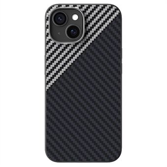 ABEEL Voor iPhone 14 Hoesje Compatibel met MagSafe Carbon Fiber Texture Achterkant Cover