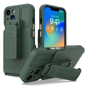 Explorer-serie voor iPhone 14 Afneembare achterclip Standaard telefoonhoes PC + TPU schokbestendige hybride hoes