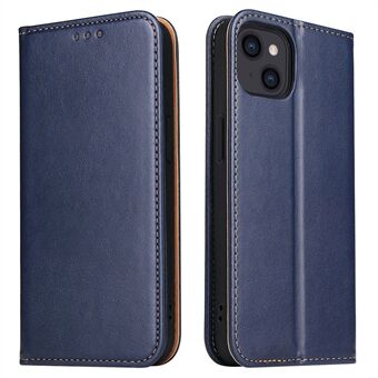 FIERRE SHANN Valbestendig telefoonhoesje voor iPhone 14, automatisch geabsorbeerde magnetische sluiting PU lederen telefoon portemonnee hoesje