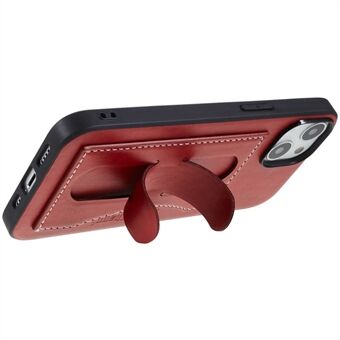 Valbestendig telefoonhoesje voor iPhone 14 PU-leer gecoate TPU-telefoon achterkant Standaard kaarthouderhoes